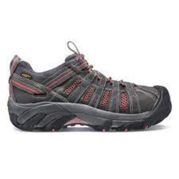 Keen Shoes - Keen Women's Black Pink Flint Low Steel Toe Athletic Work Shoe Size‎ 8M